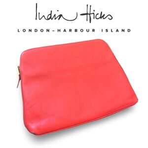 INDIA HICKS Flamingo Orange Clutch